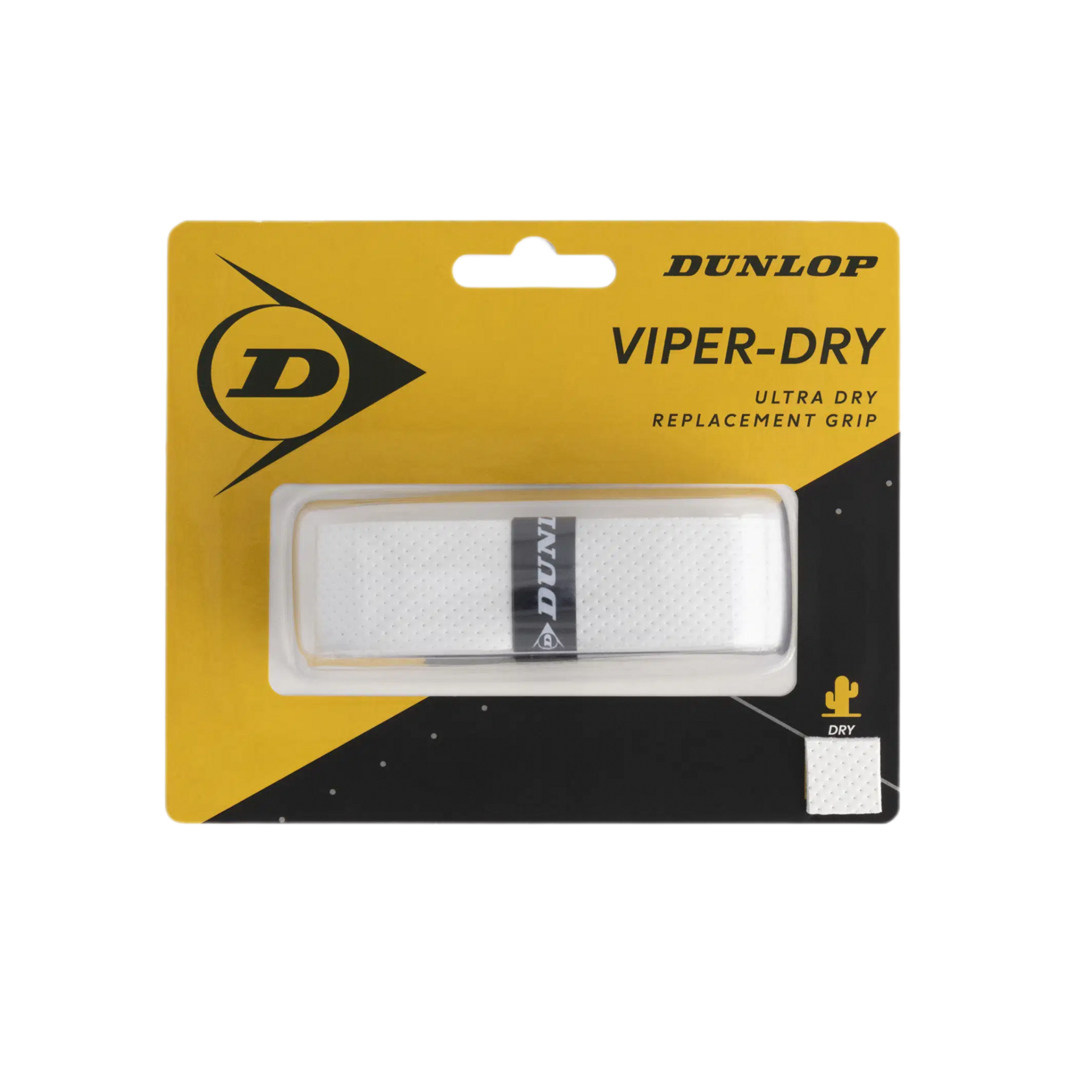 Dunlop Грип Dunlop Viper-Dry White — теннисная ракетка Аксессуары Dunlop Грип Dunlop Viper-Dry White