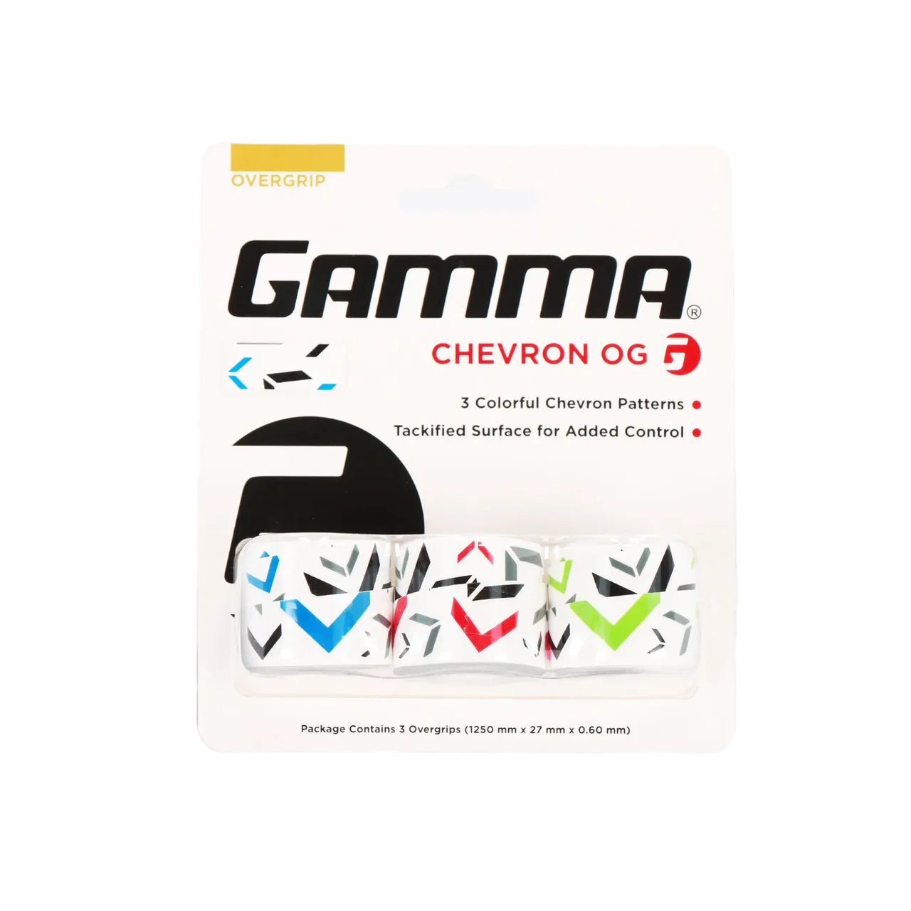 Gamma Намотки Gamma Overgrip Chevron 3 шт — теннисная ракетка Аксессуары Gamma Намотки Gamma Overgrip Chevron 3 шт