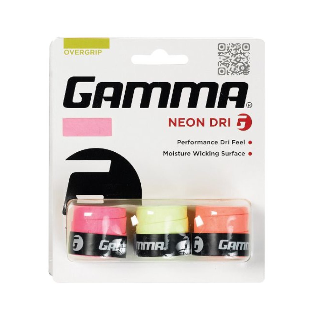 Gamma Намотки Gamma Overgrip Neon Dry Assorted 3 шт — теннисная ракетка Аксессуары Gamma Намотки Gamma Overgrip Neon Dry Assorted 3 шт
