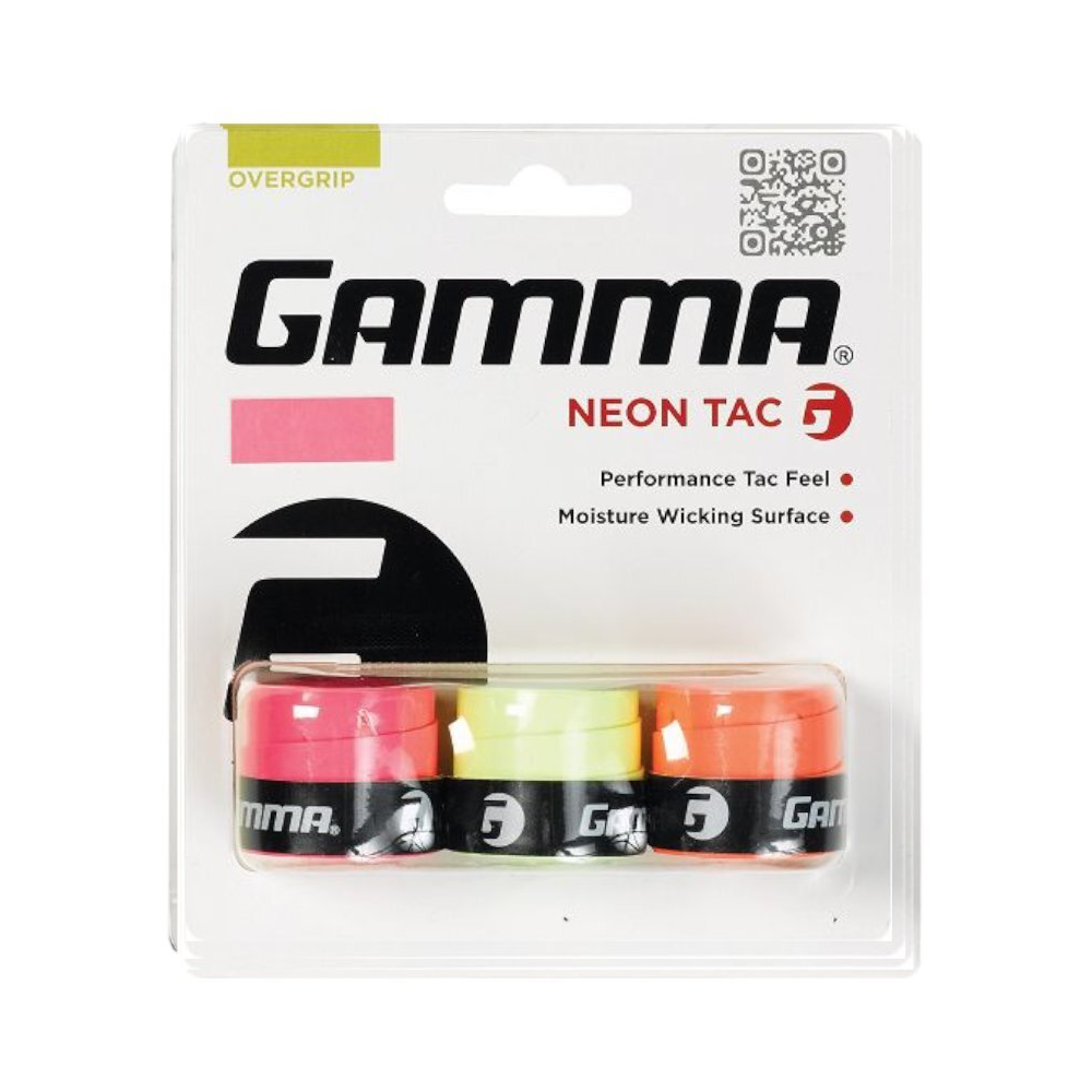 Gamma Намотки Gamma Overgrip Neon Tac Assorted 3 шт — теннисная ракетка Аксессуары Gamma Намотки Gamma Overgrip Neon Tac Assorted 3 шт