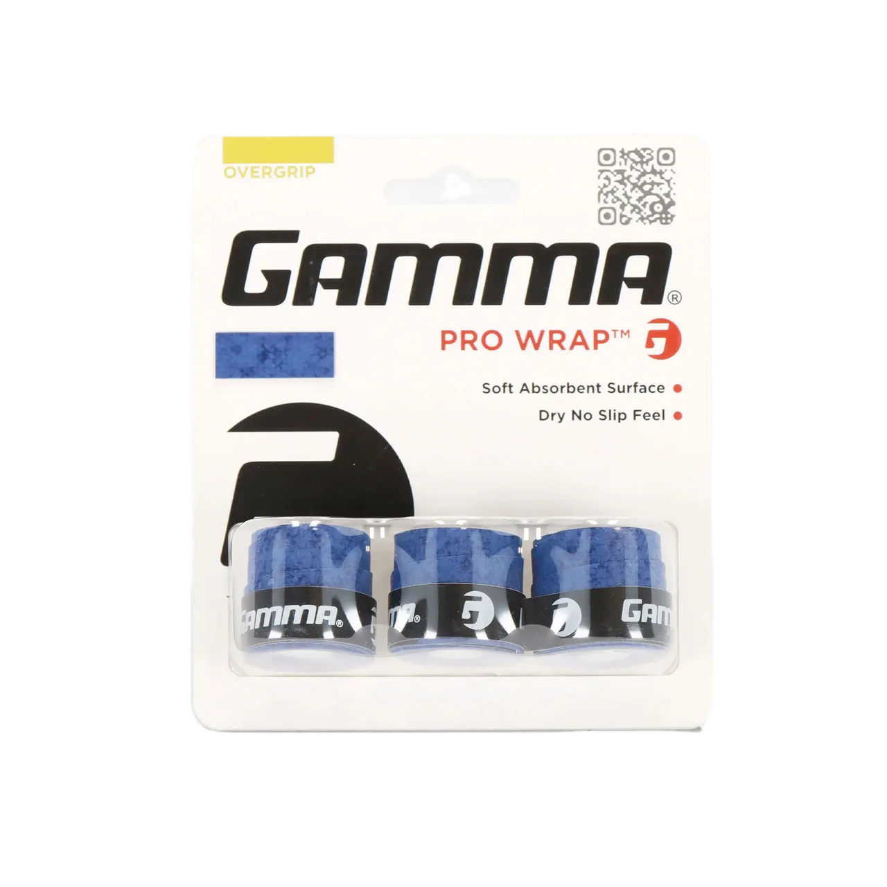 Gamma Намотки Gamma Overgrip Pro Wrap Blue 3 шт — теннисная ракетка Аксессуары Gamma Намотки Gamma Overgrip Pro Wrap Blue 3 шт