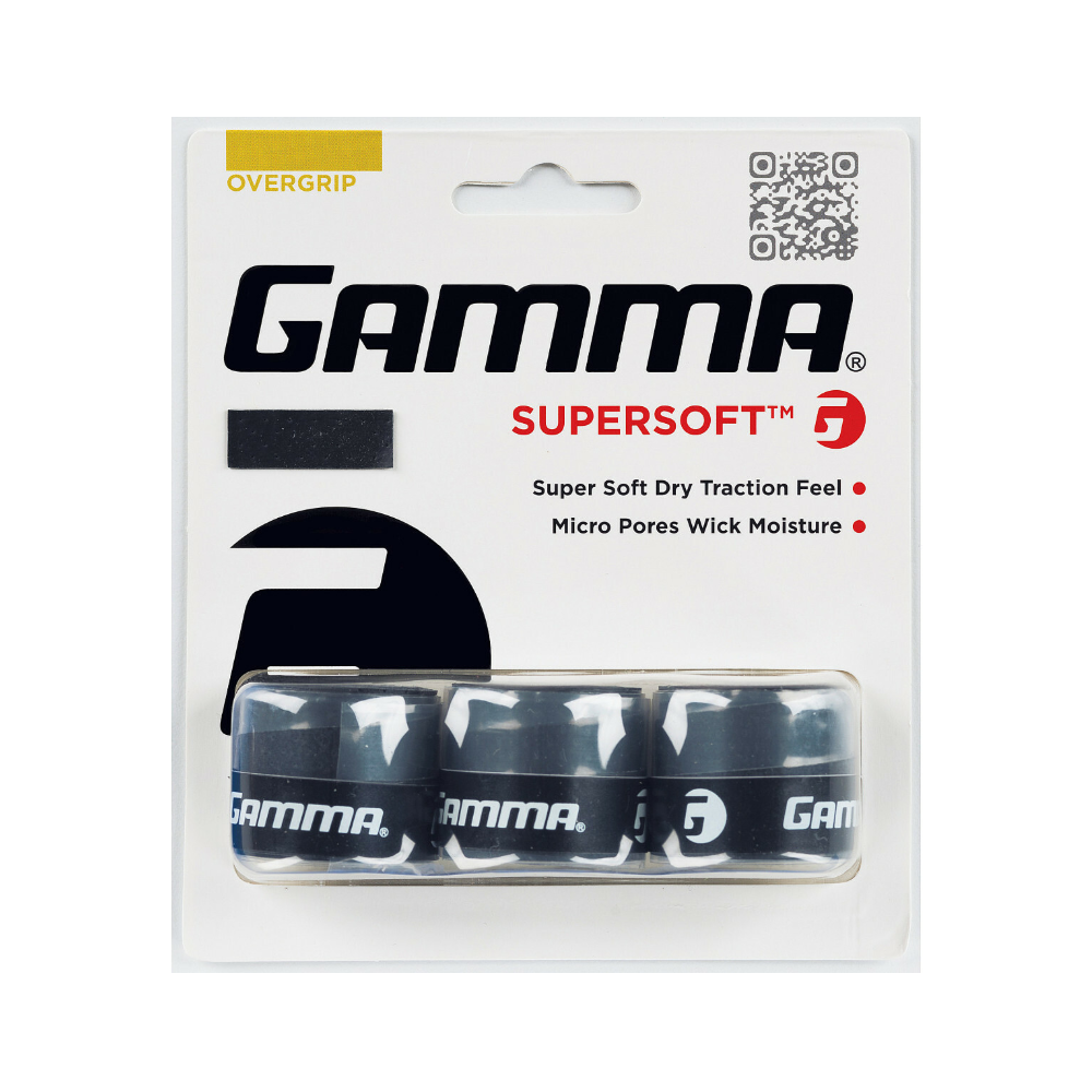 Gamma Намотки Gamma Overgrip Super Soft Black 3 шт — теннисная ракетка Аксессуары Gamma Намотки Gamma Overgrip Super Soft Black 3 шт