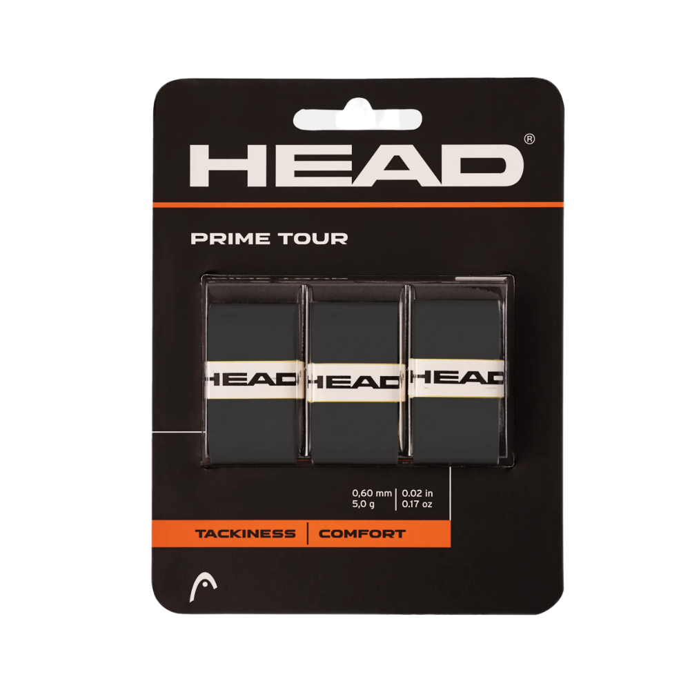 Head Намотки Head Prime Tour Black 3 шт — теннисная ракетка Аксессуары Head Намотки Head Prime Tour Black 3 шт