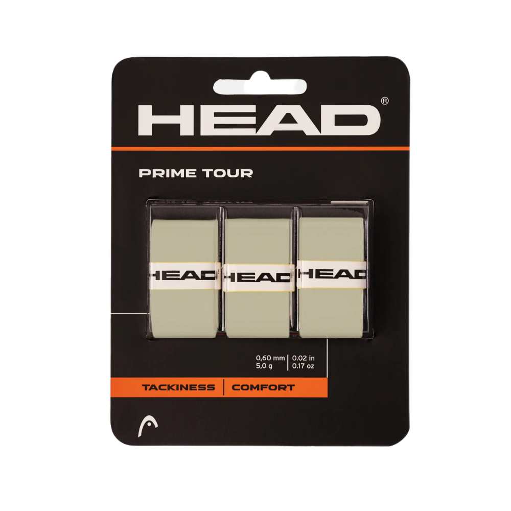 Head Намотки Head Prime Tour Grey 3 шт — теннисная ракетка Аксессуары Head Намотки Head Prime Tour Grey 3 шт
