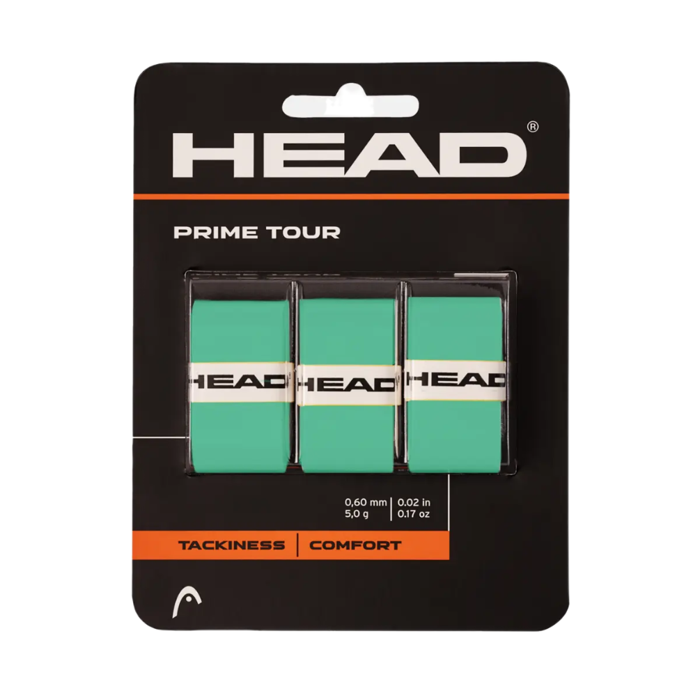 Head Намотки Head Prime Tour Mint 3 шт — теннисная ракетка Аксессуары Head Намотки Head Prime Tour Mint 3 шт