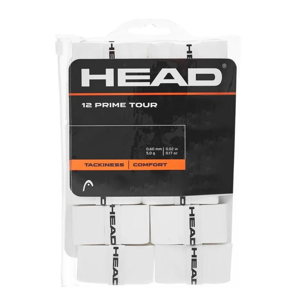 Head Намотки Head Prime Tour White 12 шт — теннисная ракетка Аксессуары Head Намотки Head Prime Tour White 12 шт