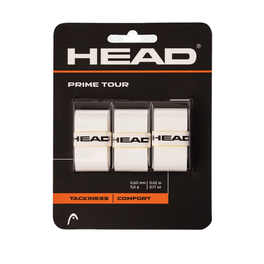 Head Намотки Head Prime Tour White 3 шт — теннисная ракетка Аксессуары Head Намотки Head Prime Tour White 3 шт