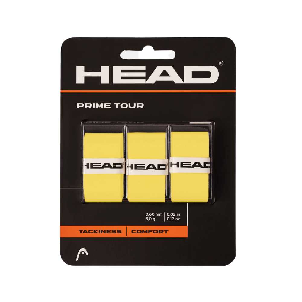 Head Намотки Head Prime Tour Yellow 3 шт — теннисная ракетка Аксессуары Head Намотки Head Prime Tour Yellow 3 шт