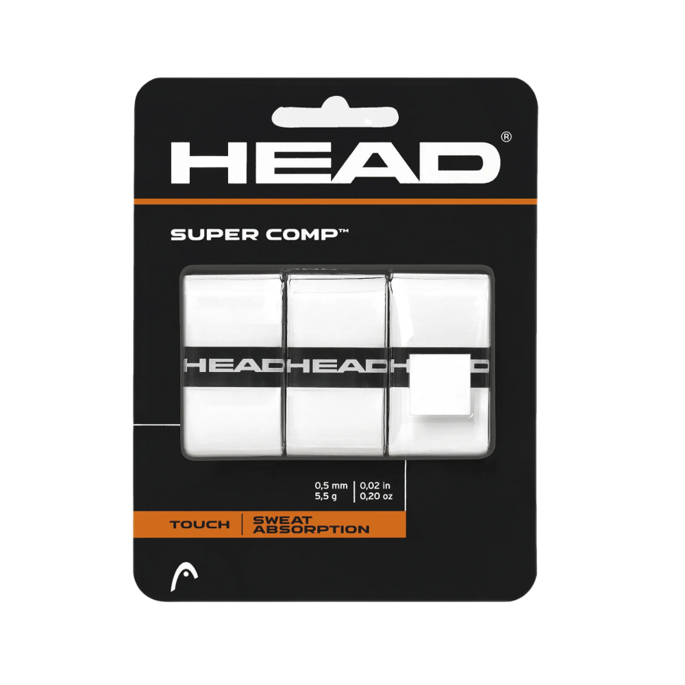 Head Намотки Head Super Comp White 3 шт — теннисная ракетка Аксессуары Head Намотки Head Super Comp White 3 шт
