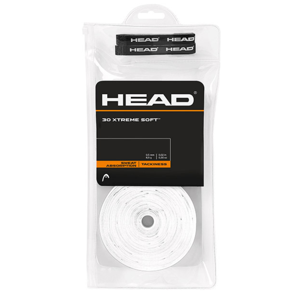 Head Намотки Head XtremeSoft White 30 шт — теннисная ракетка Аксессуары Head Намотки Head XtremeSoft White 30 шт