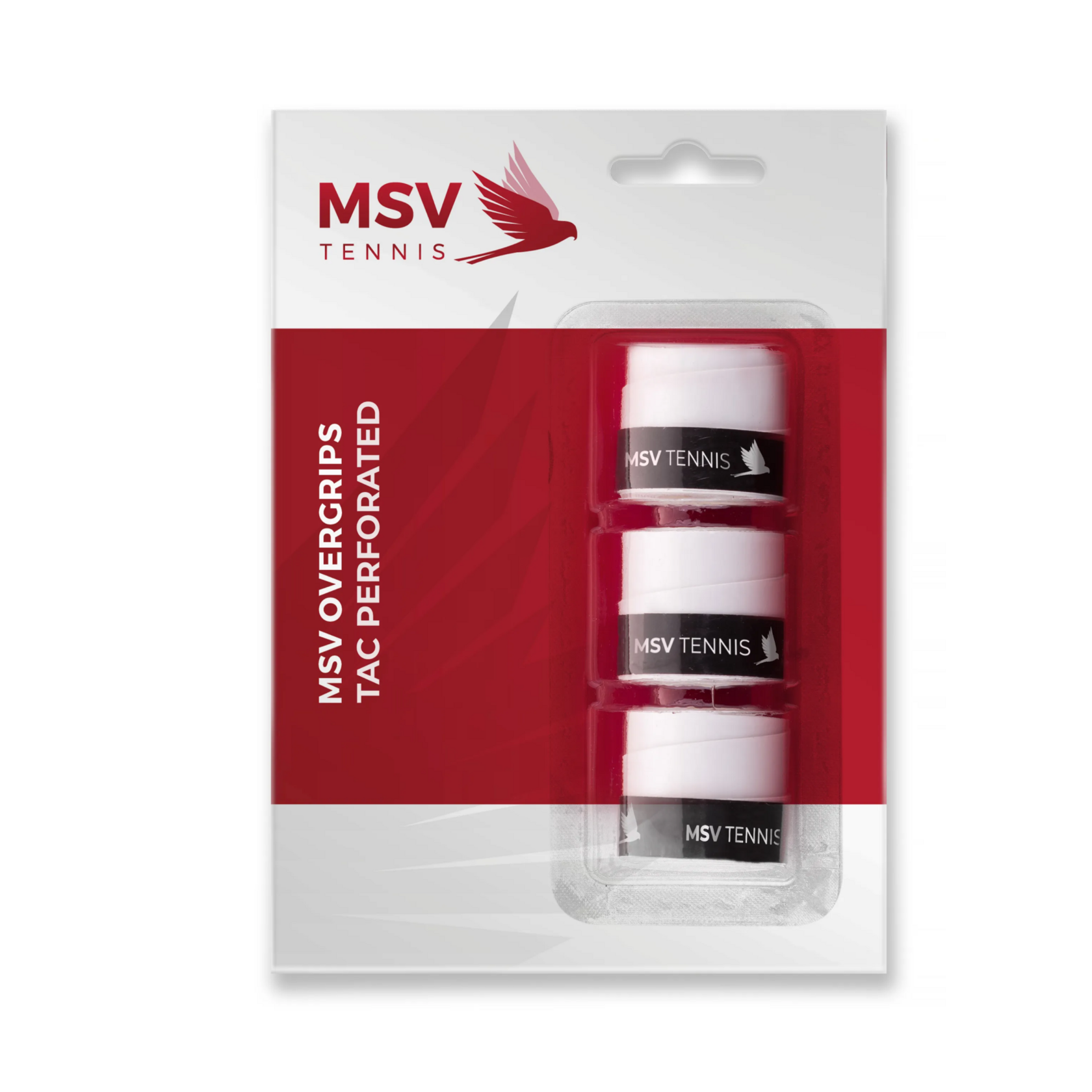 MSV Намотки MSV Overgrip Tac Perforated White 3 шт — теннисная ракетка Аксессуары MSV Намотки MSV Overgrip Tac Perforated White 3 шт