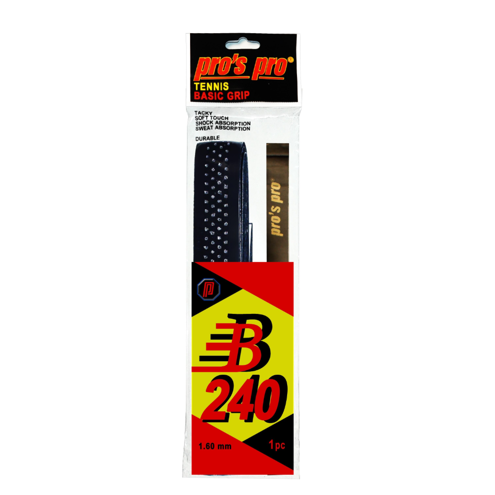 Pro's Pro Грип Pro's Pro B240 Black 1,60 мм — теннисная ракетка Аксессуары Pro's Pro Грип Pro's Pro B240 Black 1,60 мм
