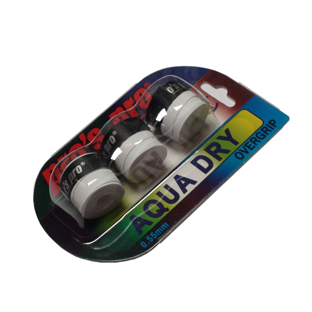 Pro's Pro Намотки Pro's Pro Aqua Dry White 3 шт — теннисная ракетка Аксессуары Pro's Pro Намотки Pro's Pro Aqua Dry White 3 шт