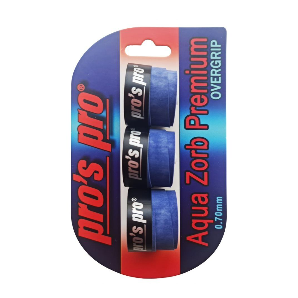 Pro's Pro Намотки Pro's Pro Aqua Zorb Premium Blue 3 шт — теннисная ракетка Аксессуары Pro's Pro Намотки Pro's Pro Aqua Zorb Premium Blue 3 шт
