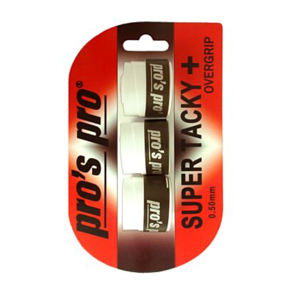 Pro's Pro Намотки Pro's Pro Super Tacky Plus White 3 шт — теннисная ракетка Аксессуары Pro's Pro Намотки Pro's Pro Super Tacky Plus White 3 шт