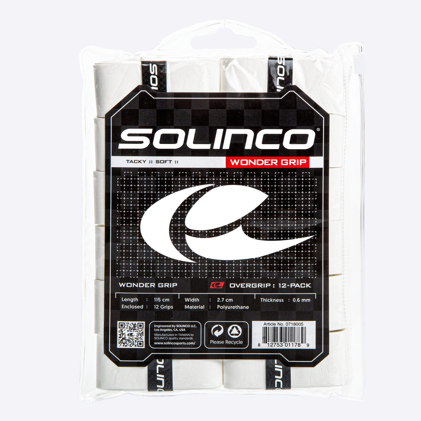 Solinco Намотки Solinco Wonder White 12 шт — теннисная ракетка Аксессуары Solinco Намотки Solinco Wonder White 12 шт