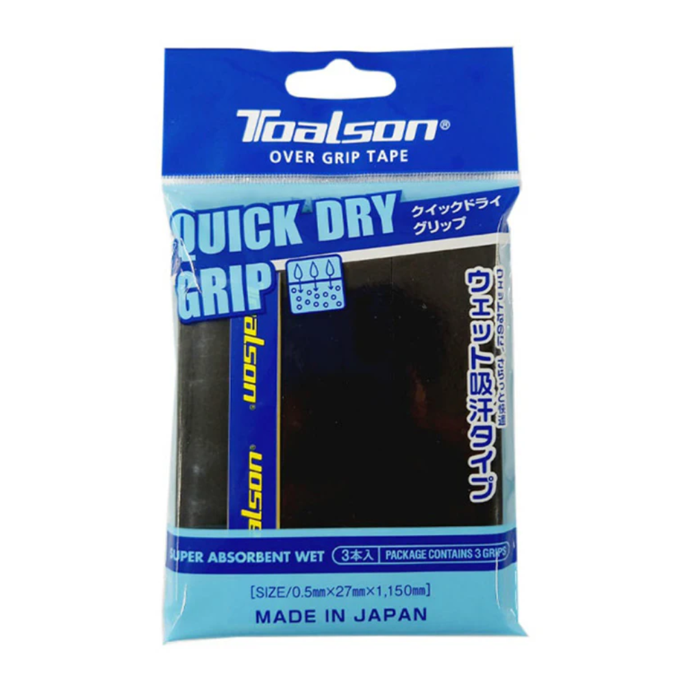 Toalson Намотки Toalson Quick Dry Black 3 шт — теннисная ракетка Аксессуары Toalson Намотки Toalson Quick Dry Black 3 шт