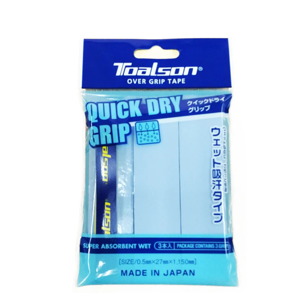 Toalson Намотки Toalson Quick Dry Blue 3 шт — теннисная ракетка Аксессуары Toalson Намотки Toalson Quick Dry Blue 3 шт