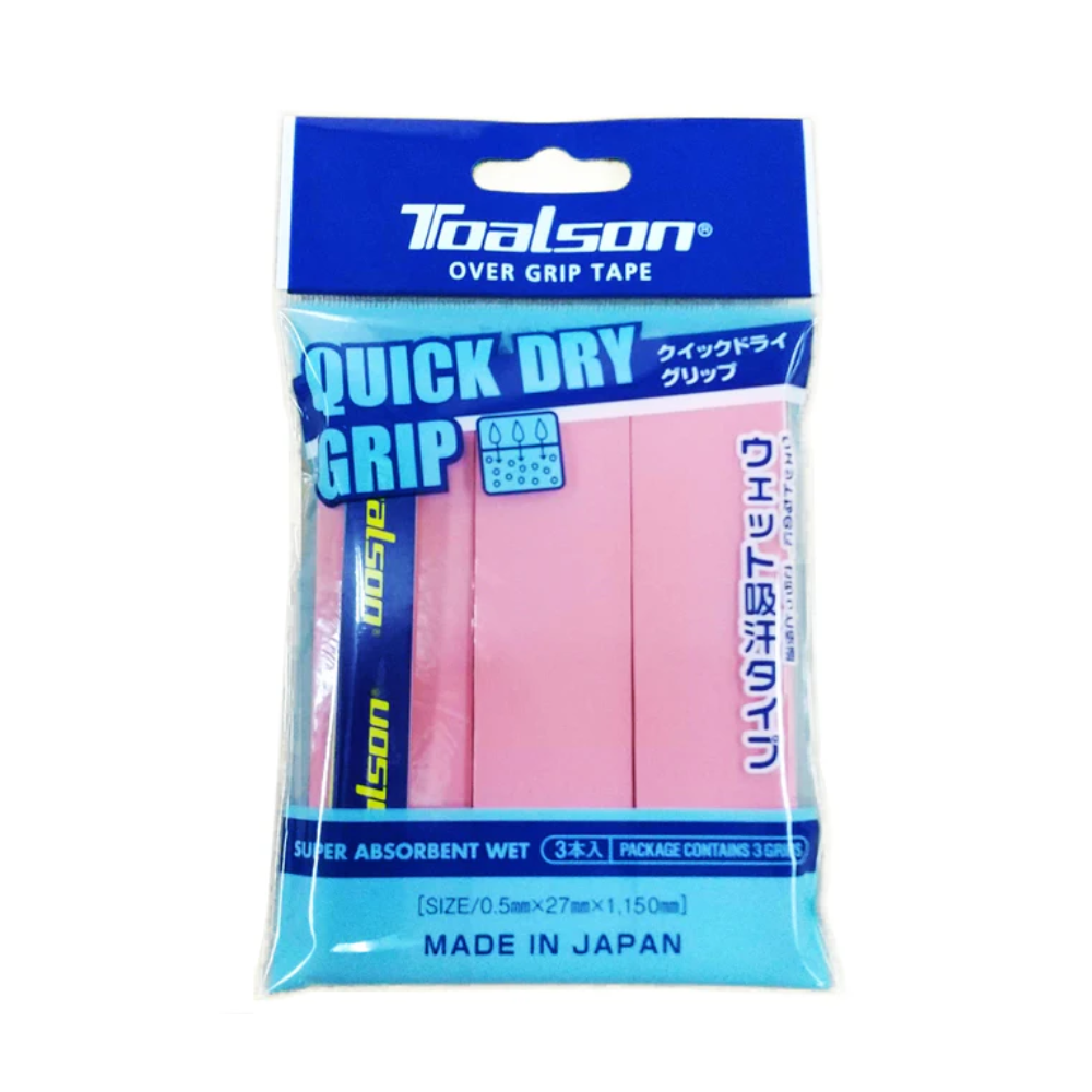 Toalson Намотки Toalson Quick Dry Pink 3 шт — теннисная ракетка Аксессуары Toalson Намотки Toalson Quick Dry Pink 3 шт
