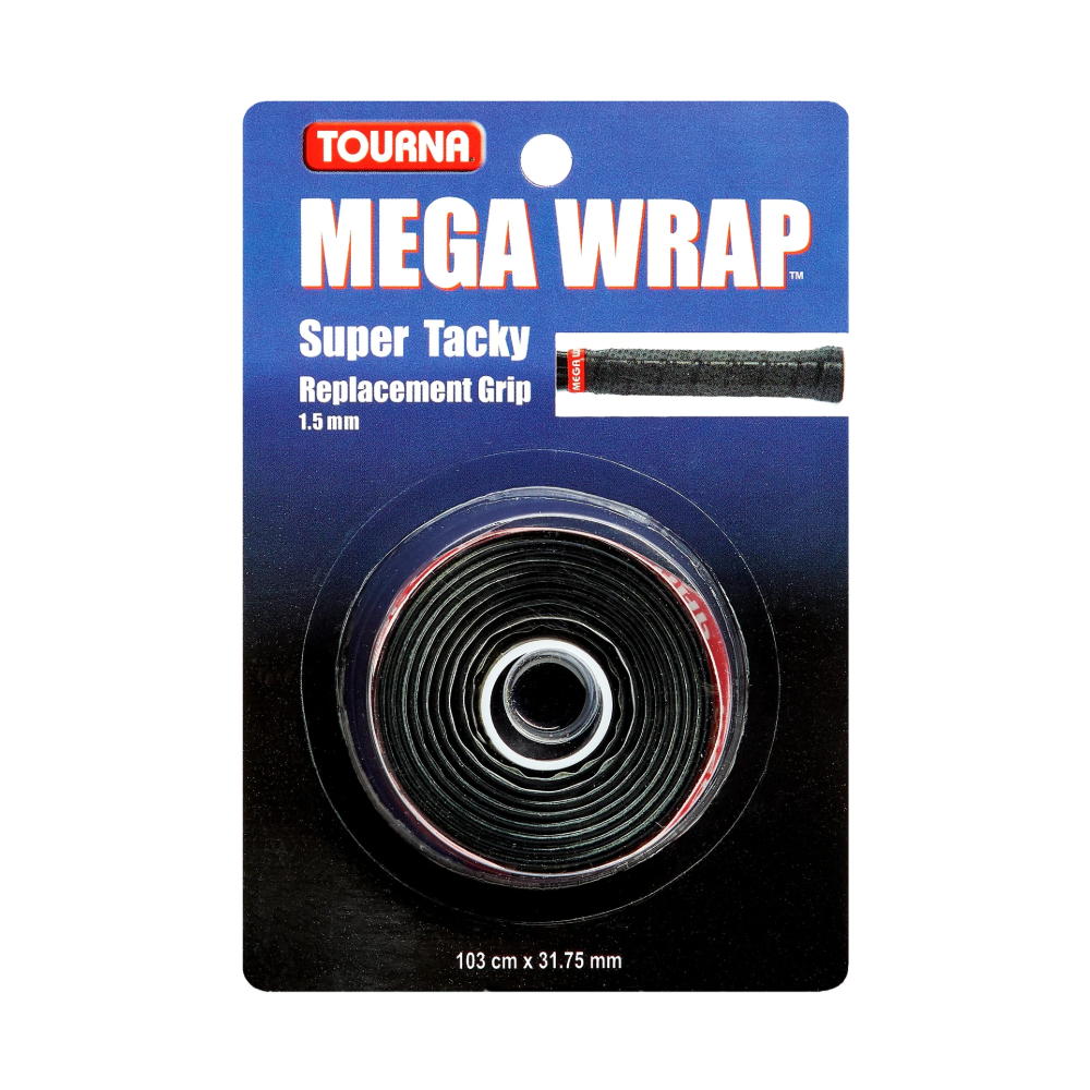 Tourna Грип Tourna Mega Wrap Black — теннисная ракетка Аксессуары Tourna Грип Tourna Mega Wrap Black