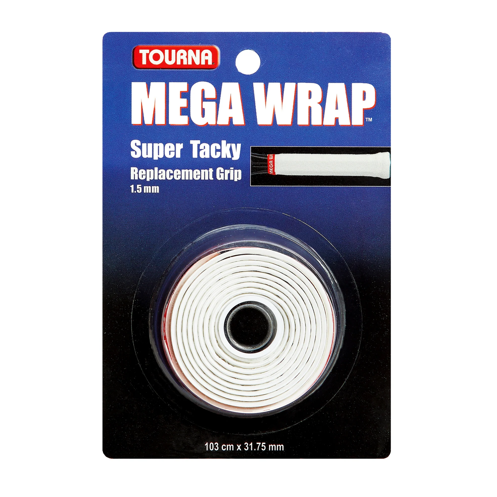 Tourna Грип Tourna Mega Wrap White — теннисная ракетка Аксессуары Tourna Грип Tourna Mega Wrap White
