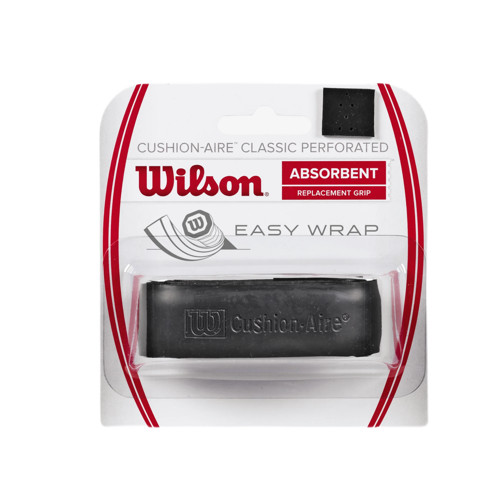 Wilson Грип Wilson Cushion-Aire Classic Perforated Black — теннисная ракетка Аксессуары Wilson Грип Wilson Cushion-Aire Classic Perforated Black