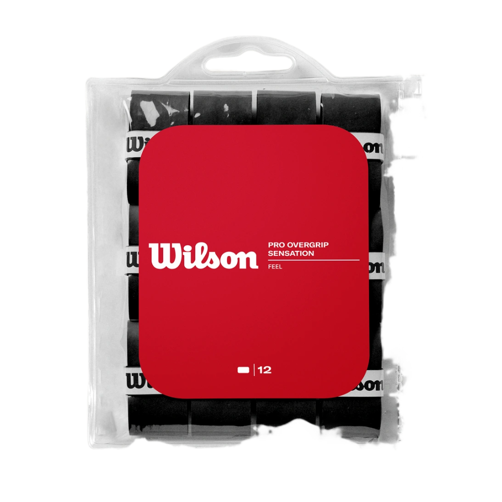 Wilson Намотки Wilson Pro Overgrip Sensation Black 12 шт — теннисная ракетка Аксессуары Wilson Намотки Wilson Pro Overgrip Sensation Black 12 шт