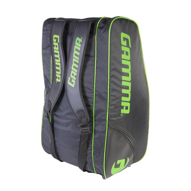 Gamma 15-Tour Bag Carbon/Green Neon — теннисная ракетка Сумки и чехлы Gamma 15-Tour Bag Carbon/Green Neon