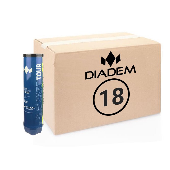 Diadem Premier Clay Court Tour 72 мяча (18 x 4) — теннисные мячи, фото товара