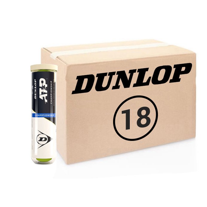 Dunlop ATP Championship 72 мяча (18 x 4) — теннисные мячи, фото товара