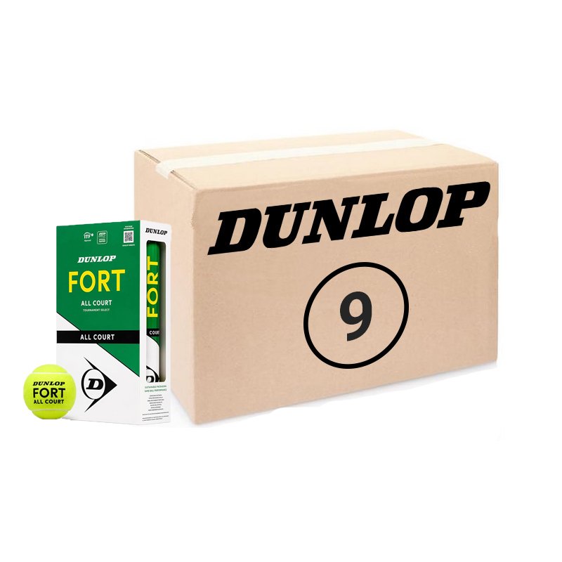 Dunlop Fort All Court 72 мяча (9 х 8) (Пластиковая банка) — теннисные мячи, фото товара