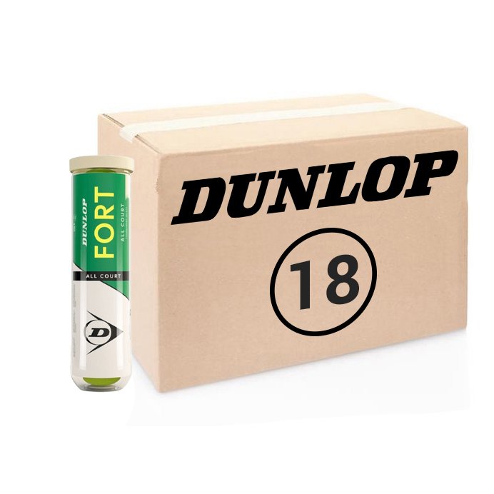 Dunlop Fort All Court 72 мяча (Пластиковая банка) (18 х 4) — теннисные мячи, фото товара