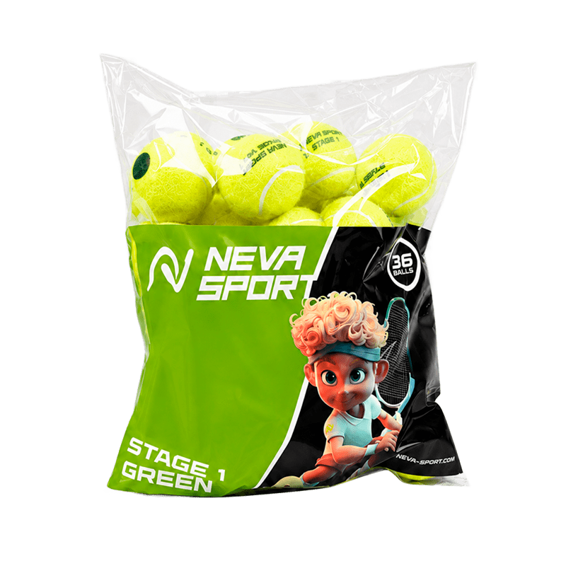 Neva Sport Green 36 мячей (пакет)​ — теннисные мячи, фото товара
