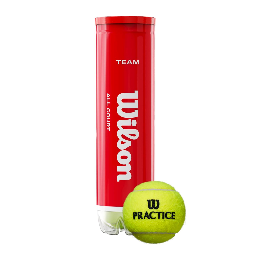 Wilson Team Practice 4B — теннисная ракетка Wilson Team Practice 4B — теннисные мячи, фото товара