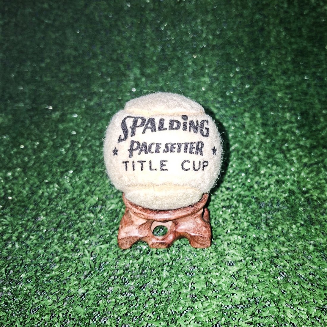 7/6 Винтажный теннисный мяч Spalding Pace Setter Title Cup​ — теннисная ракетка, фото товара