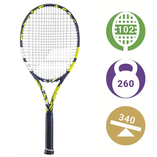 Babolat Boost Aero Silver/Yellow/White — теннисная ракетка, фото товара