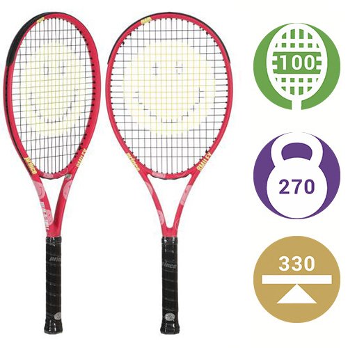 Prince Beast Power 270 грамм Smiley Edition Pink​ — теннисная ракетка, фото товара