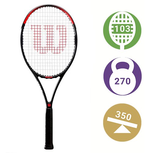 Wilson Pro Staff Precision 103 Black/Red — теннисная ракетка, фото товара