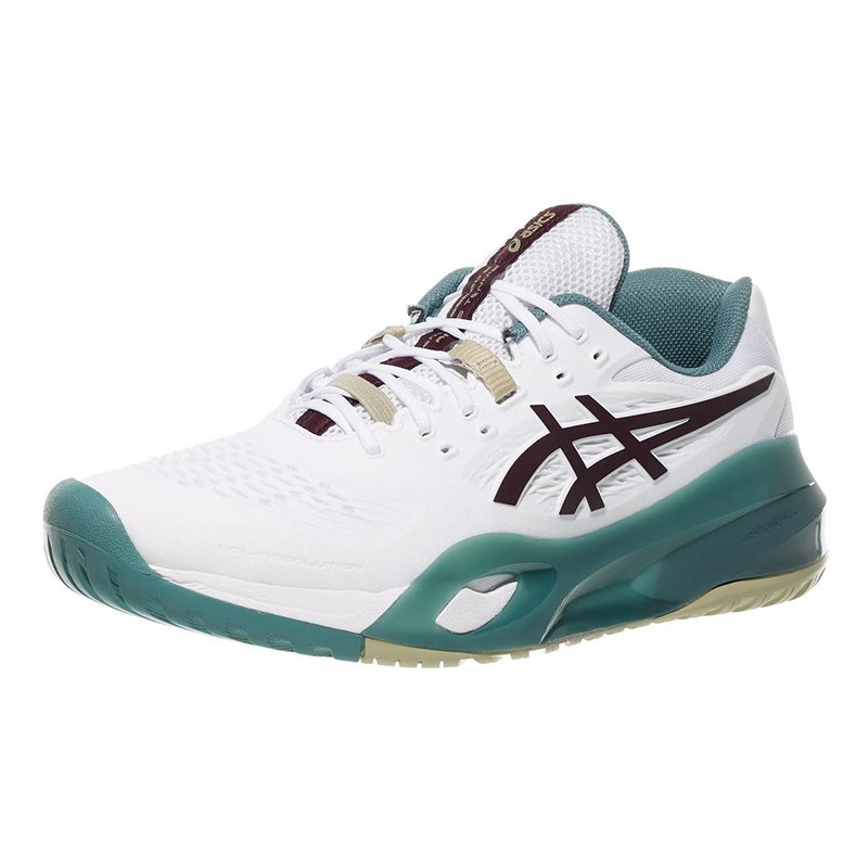 Asics Gel-Resolution X White/Dark Aubergine — теннисные кроссовки, фото товара