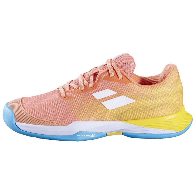 Babolat Детские теннисные кроссовки Jet Mach 3 Clay Court Coral/Gold Fusion — теннисные кроссовки, фото товара