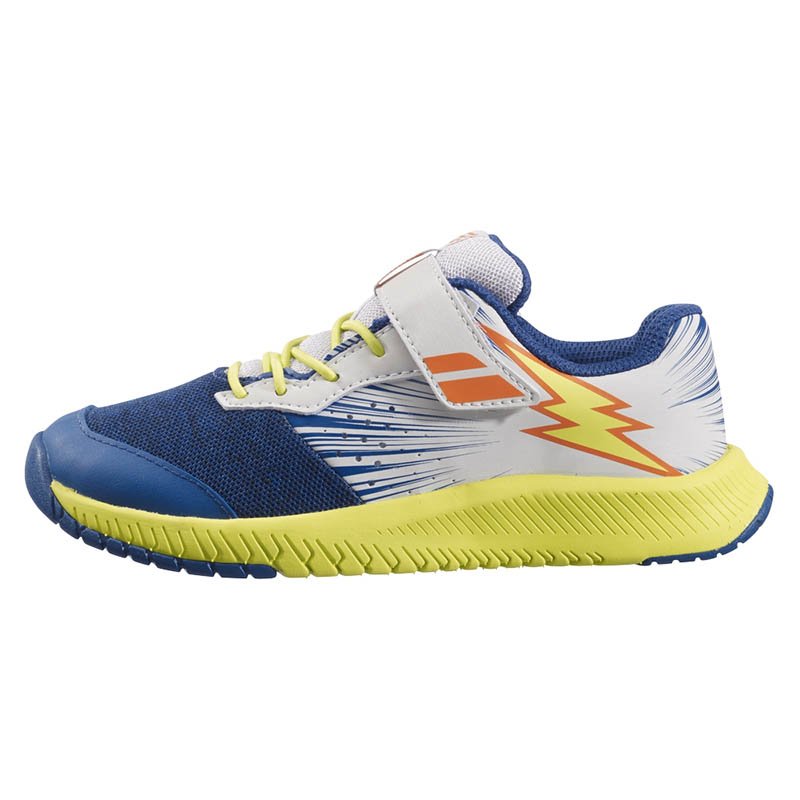 Babolat Детские теннисные кроссовки Pulsion All Court Kid Blue/White/Yellow — теннисные кроссовки, фото товара