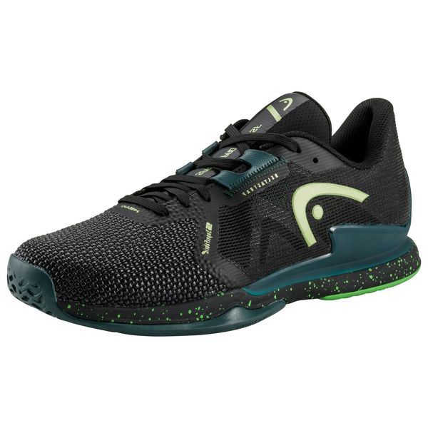 Head Sprint Pro 3.5 SF Men Black/Forest Green — теннисные кроссовки, фото товара