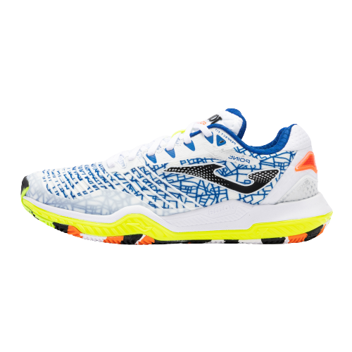 Joma T.Point Men 2202 Clay White/Royal Blue/Yellow — теннисные кроссовки, фото товара