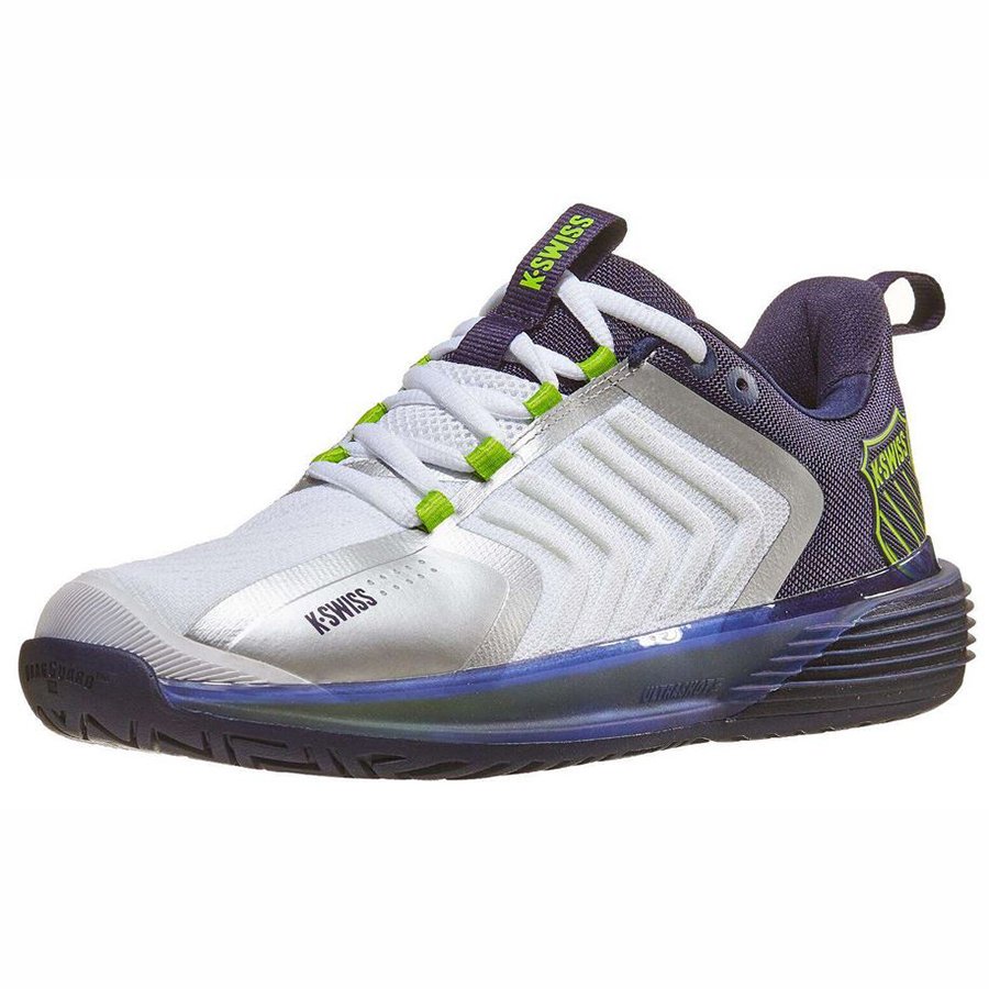 K-Swiss Ultrashot 3 White/Peacot/Lime — теннисные кроссовки, фото товара