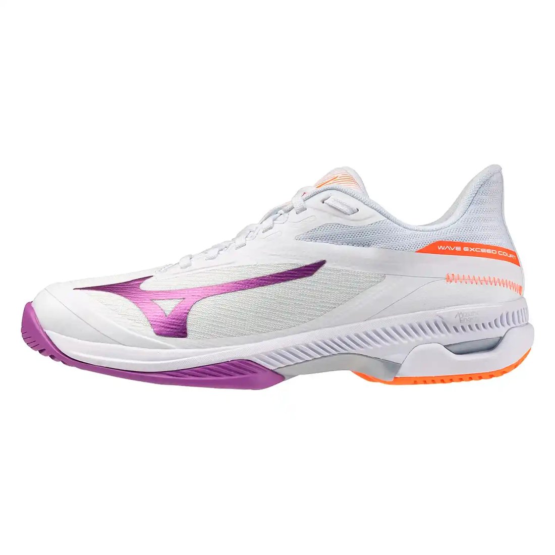 Mizuno Wave Exceed Court W AC White/Dahlia/Lava Orange — теннисные кроссовки, фото товара