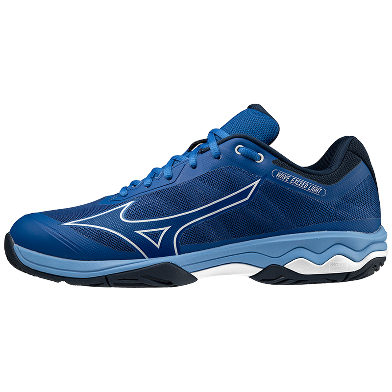 Mizuno Wave Exceed Light AC True Blue/White/Dress Blues — теннисные кроссовки, фото товара