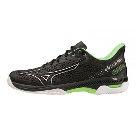 Mizuno Wave Exceed Tour 5 AC Black/Green — теннисные кроссовки, фото товара