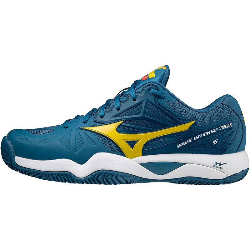 Mizuno Wave Intense Tour 5 CC Blue — теннисные кроссовки, фото товара