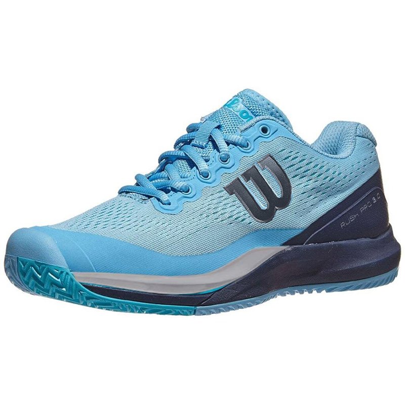 Wilson Rush Pro 3.0 ULT W Blu Atoll/Black/Pearl Blue — теннисные кроссовки, фото товара