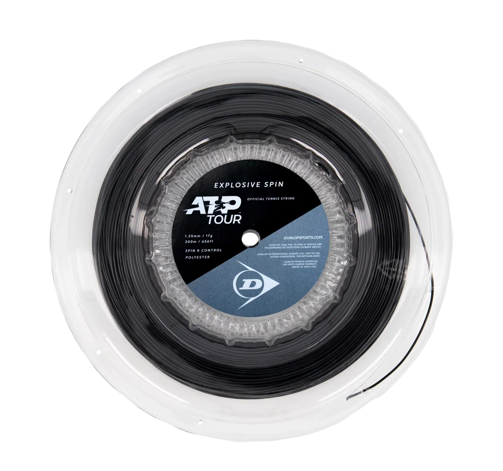 Dunlop Explosive Spin ATP Black 200M — теннисная ракетка Струны Dunlop Explosive Spin ATP Black 200M